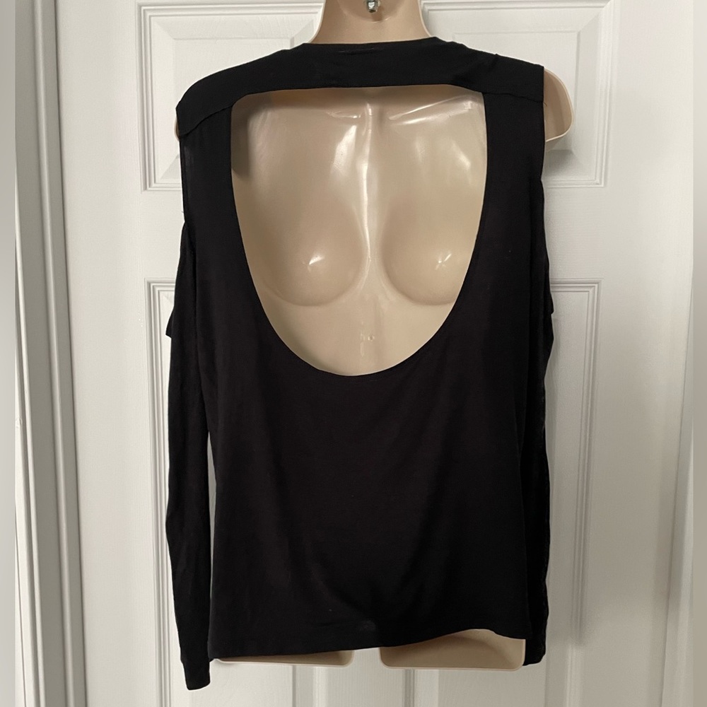 Holiday Cold Shoulder Open Back Top - Picture 5 of 5